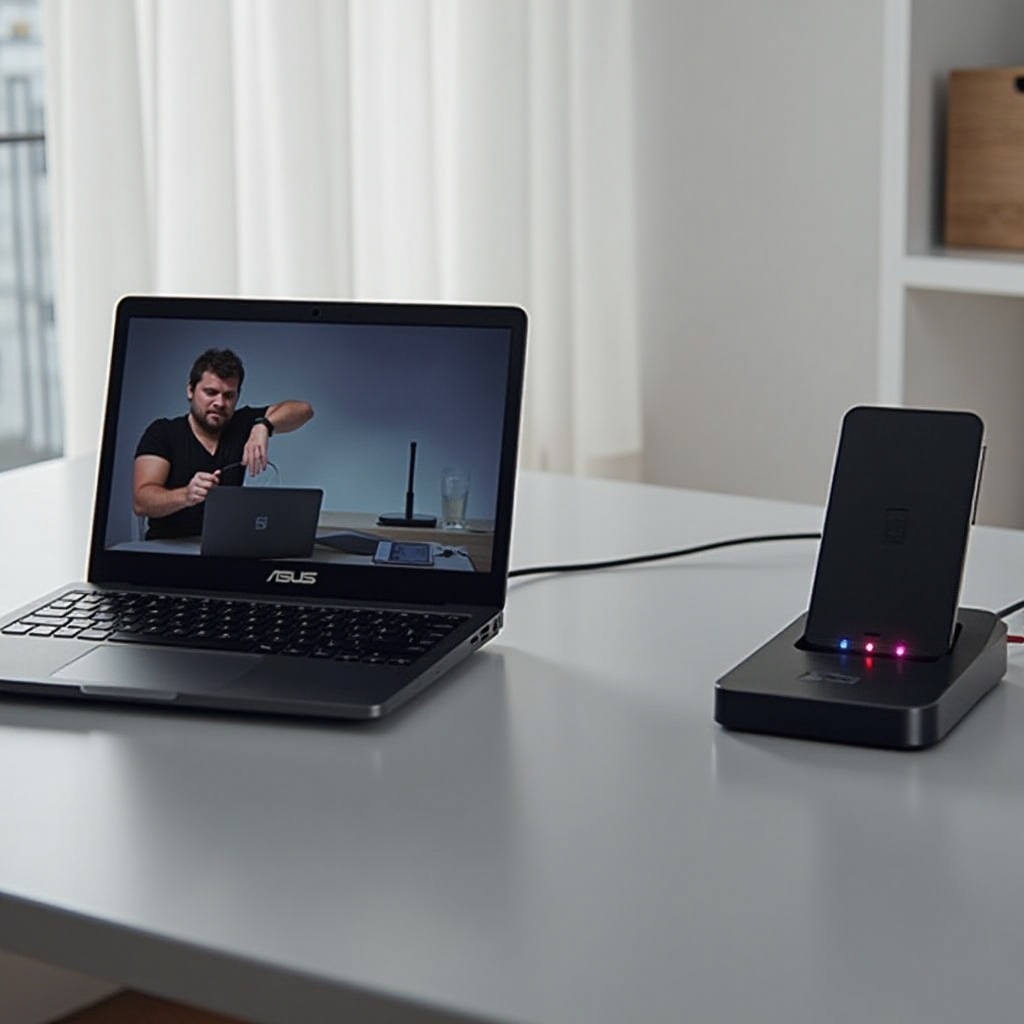 meu laptop Asus não consegue ver minha estação de acoplamento