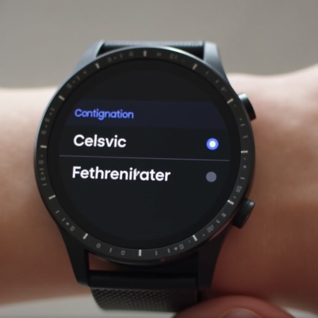 como mudar de celsius para fahrenheit no smartwatch samsung