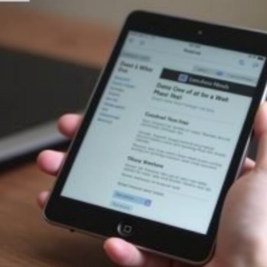 scorrimento a gelatina dell'iPad mini