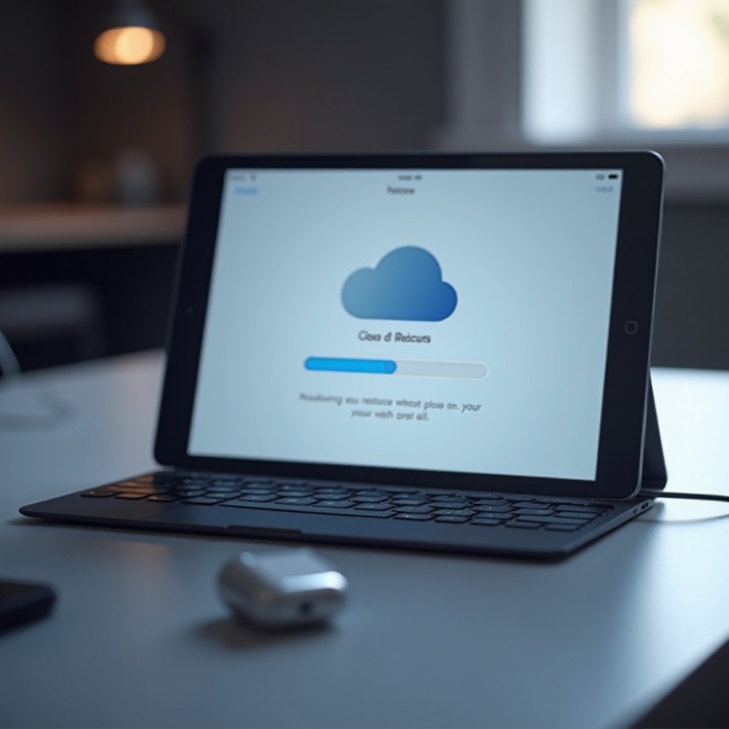 كيف يمكنني استعادة الايباد من نسخ احتياطي على iCloud