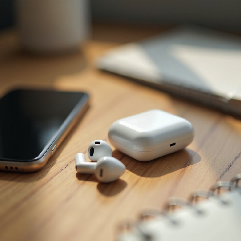 AirPods completamente descarregados