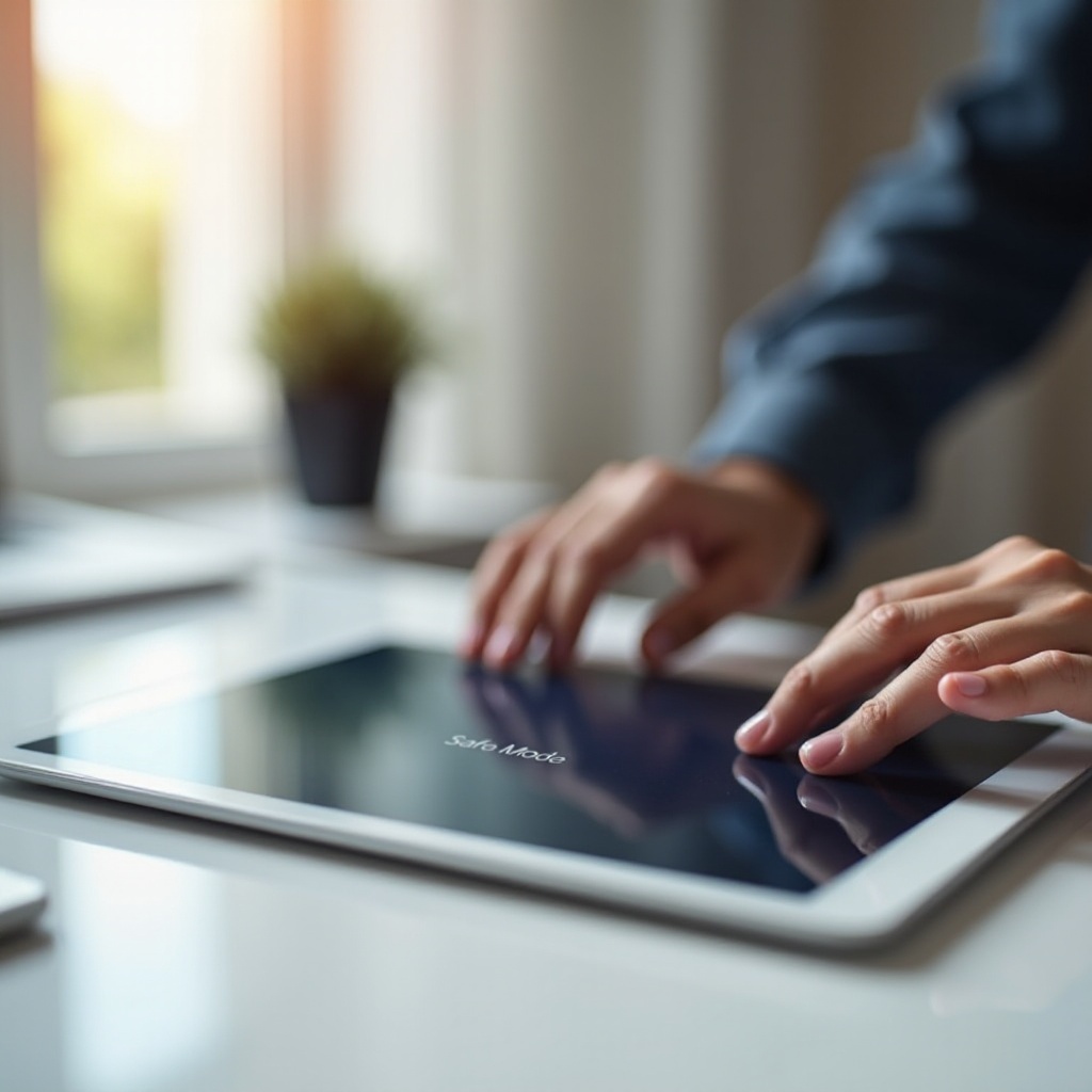 Como sair do modo de segurança no tablet