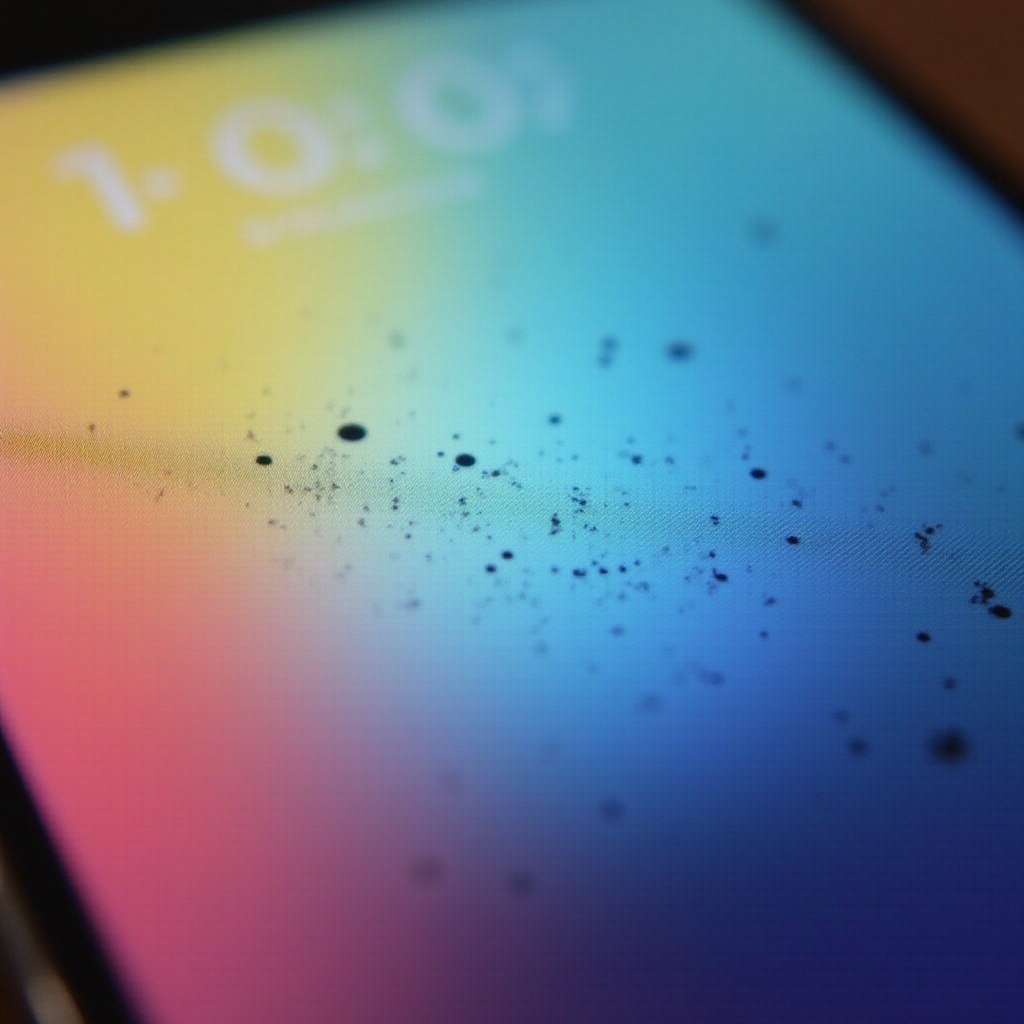 Manchas pretas na tela do telefone
