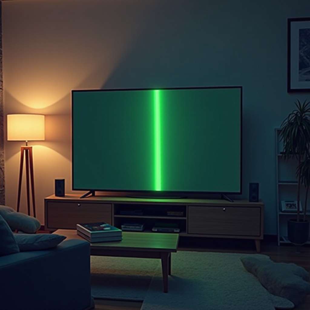 الخط الأخضر على شاشة التلفاز