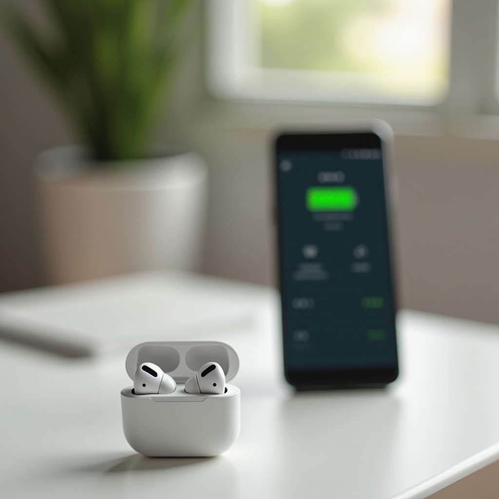 como verificar a bateria do airpod no Android