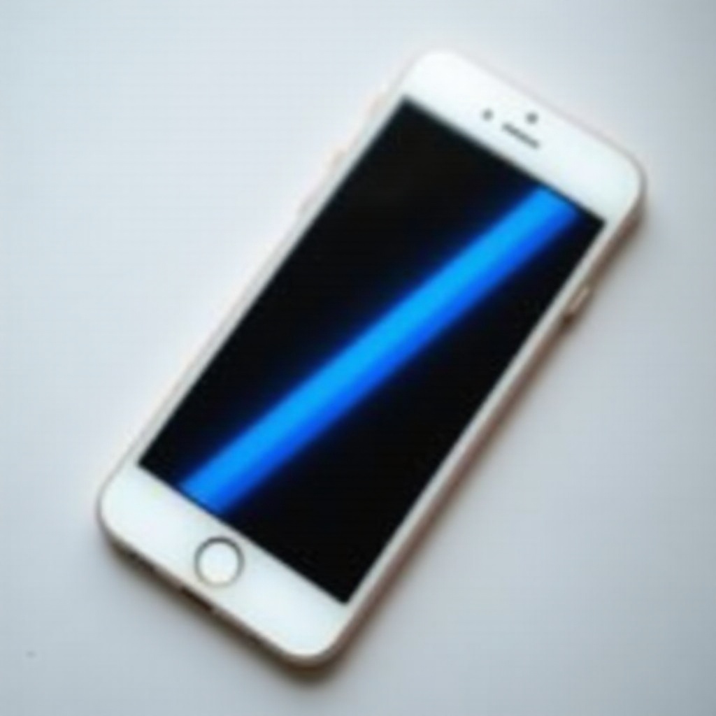 linee blu sullo schermo dell'iPhone