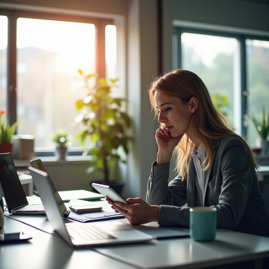 uso del tablet vs telefono e laptop
