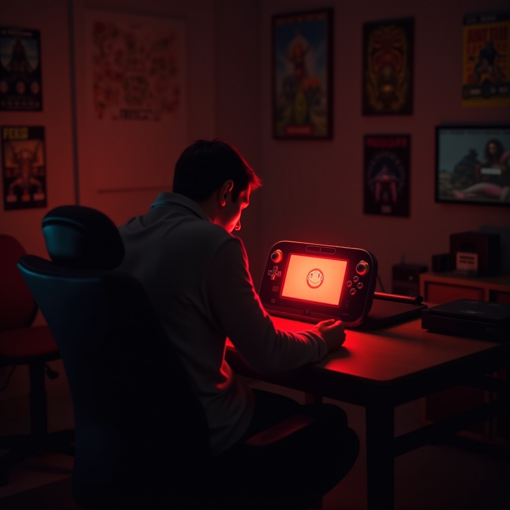 وميض الضوء الأحمر Wii U