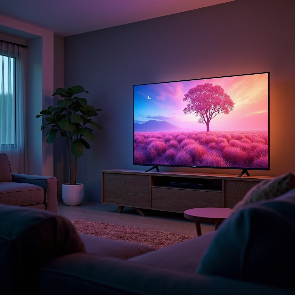 إضاءة خلفية على تلفزيون فيزيو